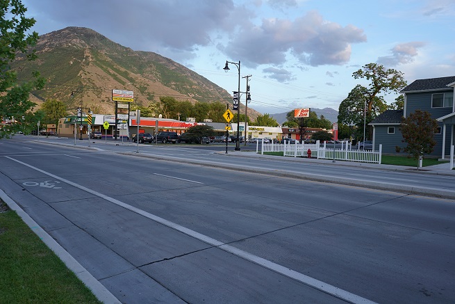 300 South in Provo with intersection treatment
