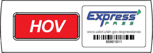 Imagen del transpondedor de pase exprés de Carriles Express en modo HOV