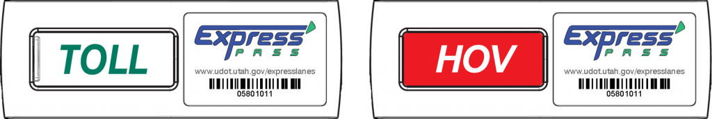 Image of Express Lanes Express Pass transponder TOLL and HOV modes