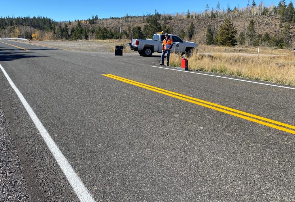 Photo of cold-weather paint on SR-150